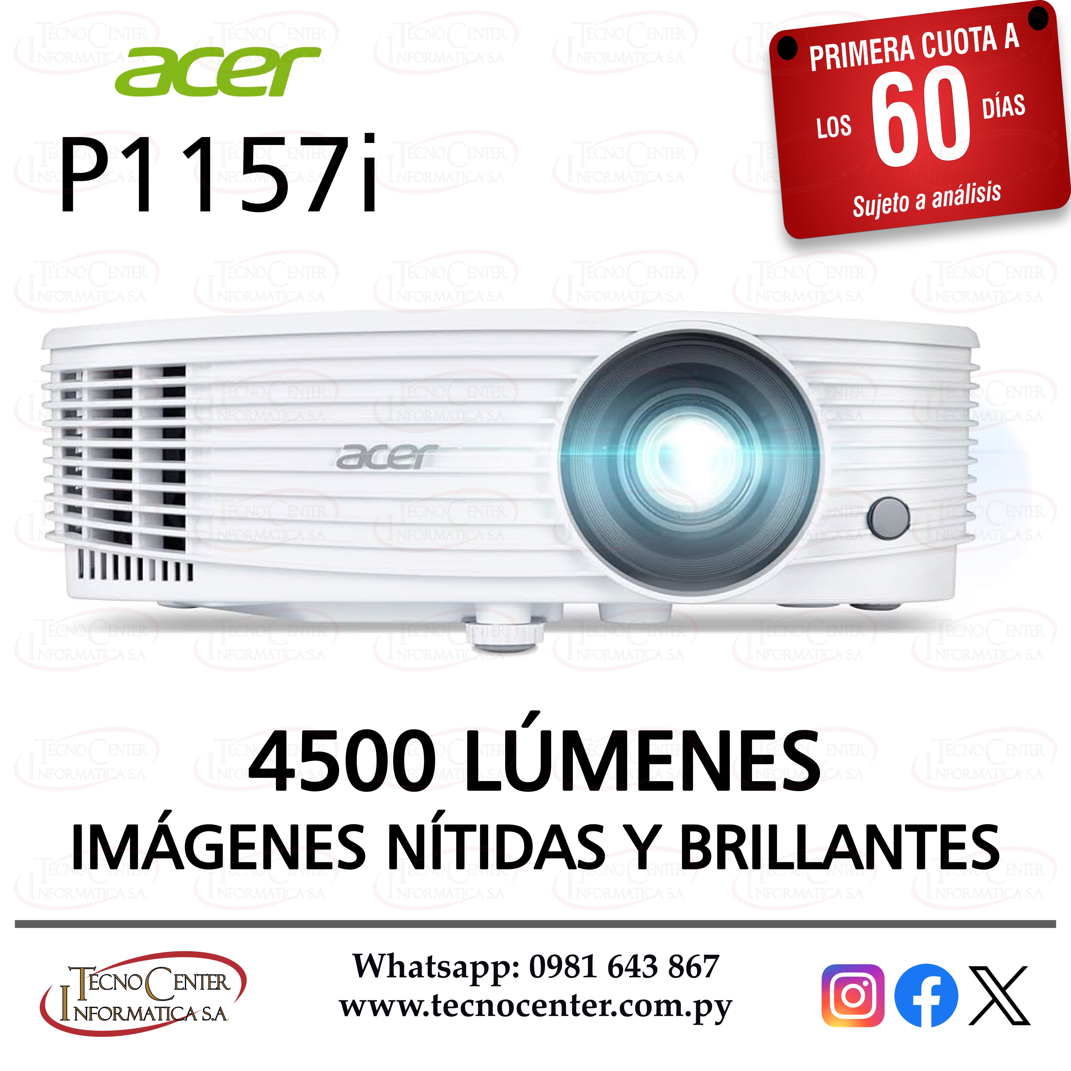Proyector Acer P1157I 4500 Lúmenes